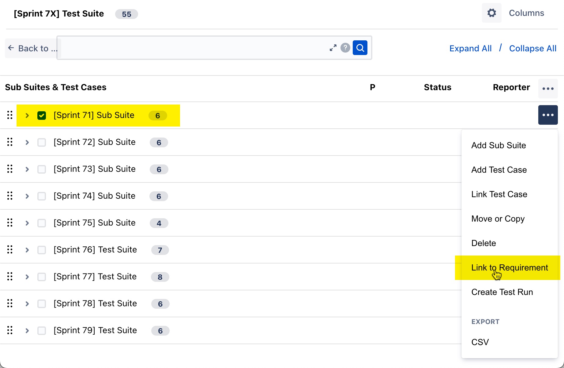 Link Test Cases to Requirement Directly from Test Suite: TestRay in Jira Cloud